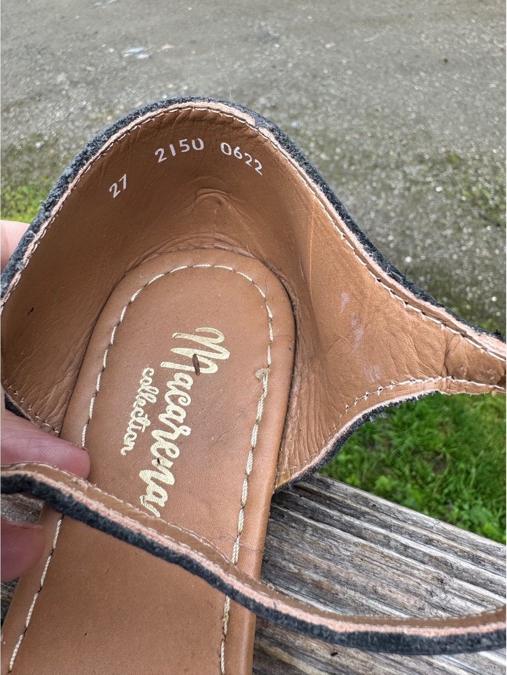 Macarena Collection Black and Tan Woven Leather Flats Size 11 - Picture 3 of 6